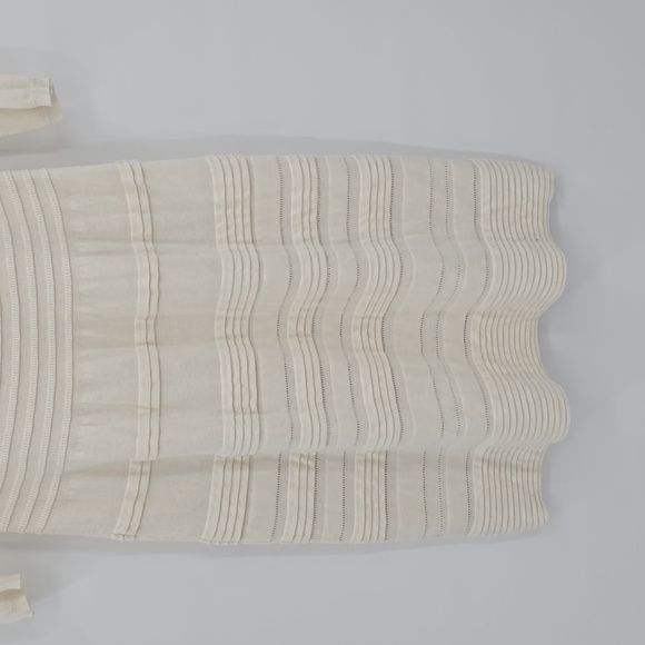 Sundance Sculptured Delight Sweater Dress Medium Winter White Cotton Silk Size M - Picture 6 of 8